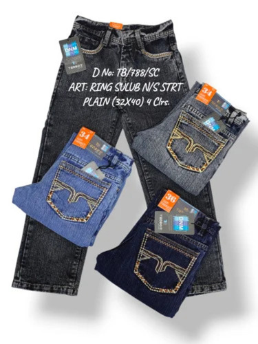 Ring Sulub Non Strach Straight Fit Denim Jeans For Kids
