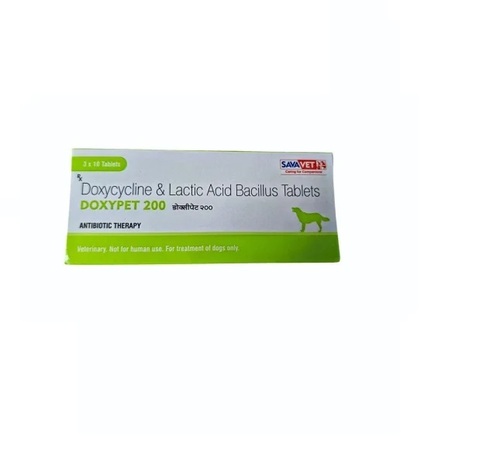 200 Doxypet Doxycycline Lactic Acid Bacillus Dog Tablets