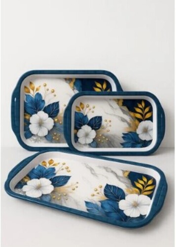 3 Set Printed Melamine Serving Tray