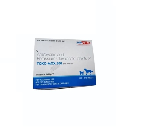 500 Toxo Mox Amoxycillin Potassium Clavulanate Veterinary Tablets