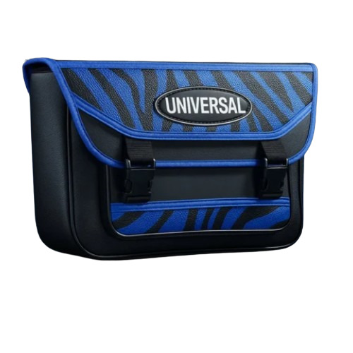 Blue E Leather Universal Motorcycle Motor Side Bag