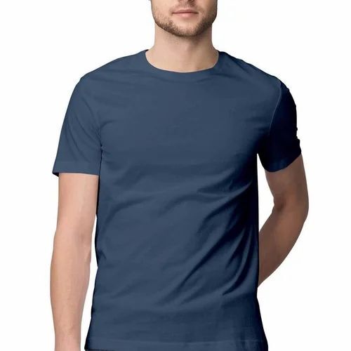 Men Plain Round Neck T Shirt
