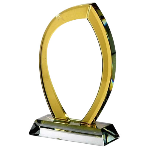 Gold Leaf Glass Trophy