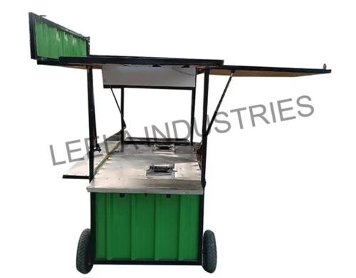 Green Mild Steel Push Cart - Capacity: 200 Kg