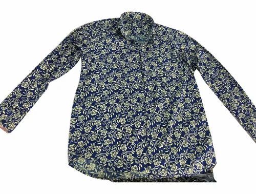 Men Floral Printed Cotton Shirt
