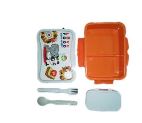 Orange And White Lunch Box