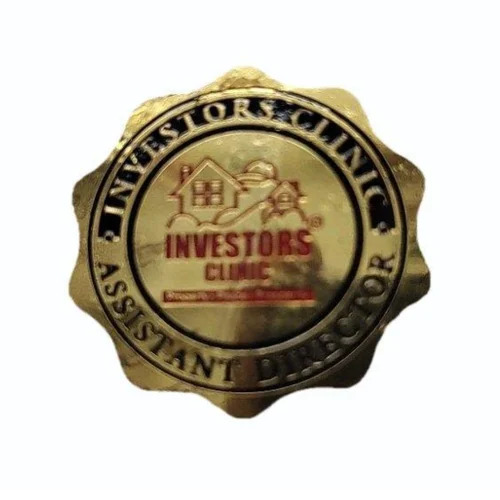 Round Wave Brass Badges