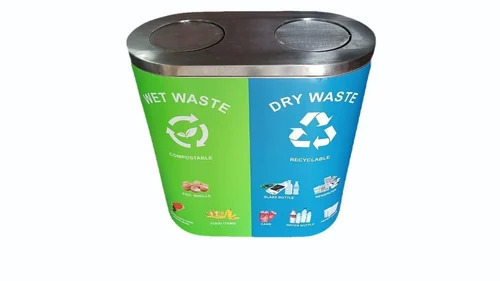 Stainless Steel Duo Recycle Bin