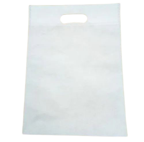 White D Cut Non Woven Bag