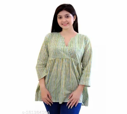 Women Striped Cotton Top