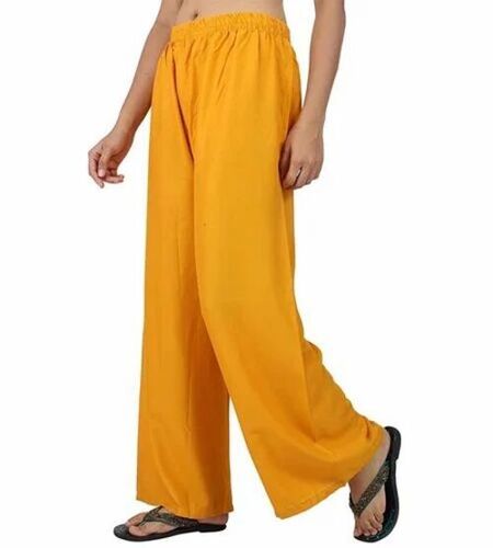 Women Yellow Rayon Palazzo