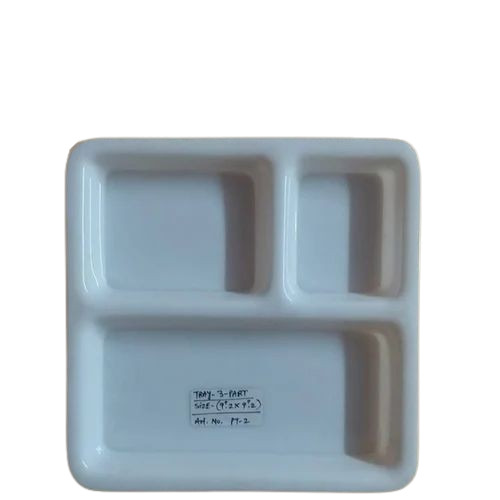 3 Compartment Acrylic Square Tray