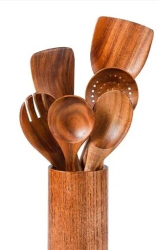 6 Pieces Wooden Spoons Set For Cooking