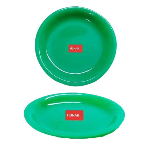 9 Inch Green Acrylic Full Plate