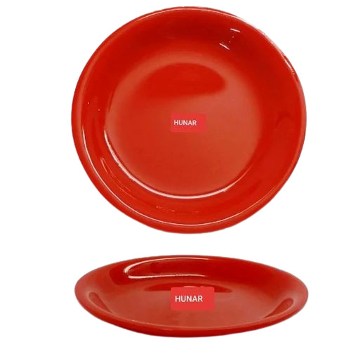 9 Inch Red Acrylic Full Plate - Acrylic, 9 Inch, Red | Durable, Lightweight, Polished Finish