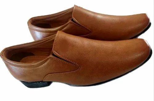 Men Formal Wear Slip On Shoes - Color: Brown