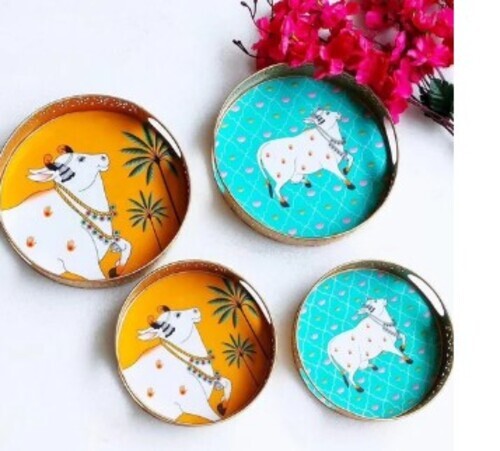 Metal Decorative Serving Tray