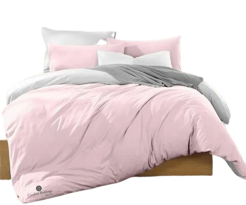 Pink Color Plain Duvet Cover