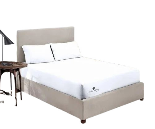 White Fitted Bed Sheet - Design Type: Modern