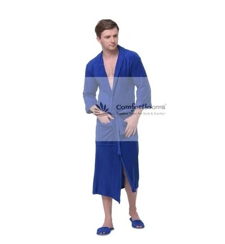 250 GSM Gents Royal Blue Cotton Bathrobe
