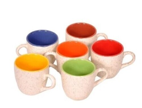 Ceramic White Dot Print Tea Cup Set