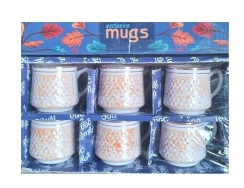 Ceramic White Honeycomb Print Tea Cup Set