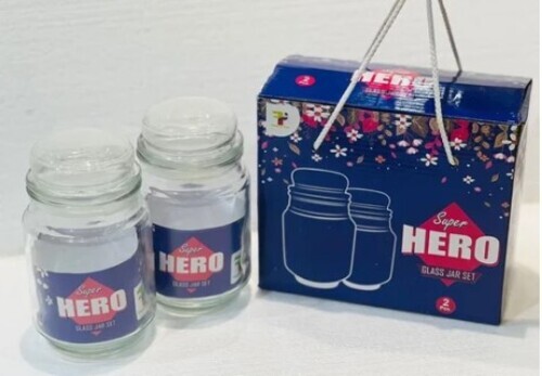 Clear Glass Storage Jars Set