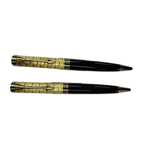Half Gold With Black Body Metal Ball Pen