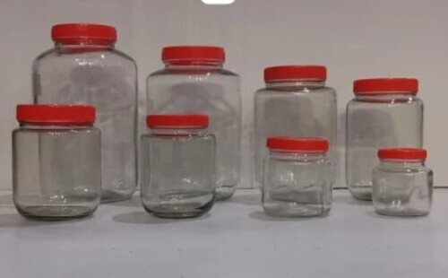 Transparent Glass Storage Jars