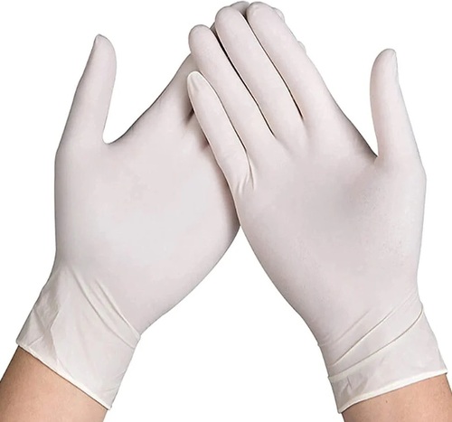 White Latex Examination Hand Gloves