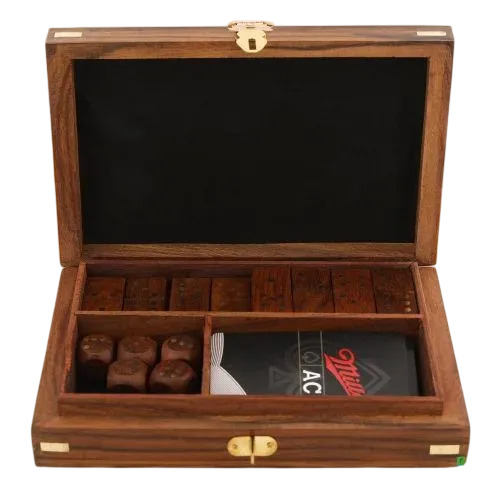 Wooden Domino Dice Game