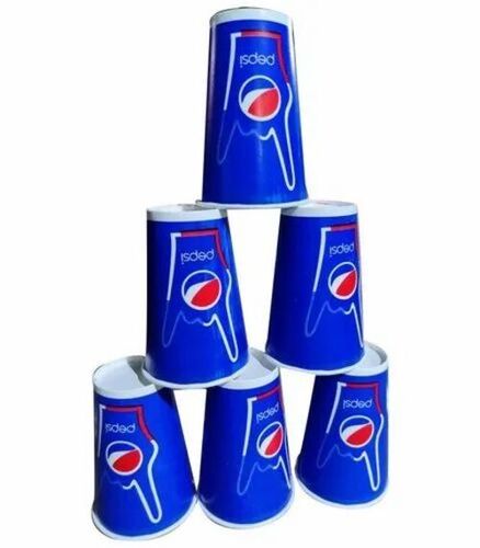 300ml Blue Printed Paper Disposable Cups