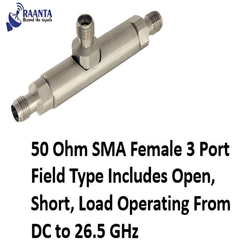 50 Ohm SMA Female 3 Port Field Type Includes Open Short Load Operating From DC to 26.5 GHz