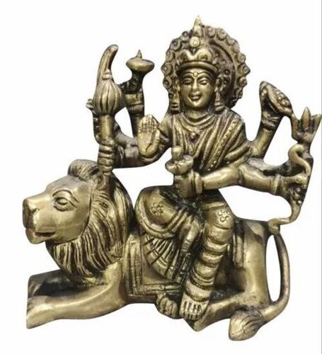 9 Inch Brass Maa Durga Statue