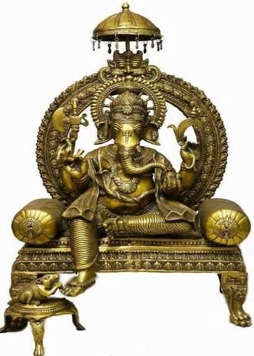 Antique Brass Ganesha Statue