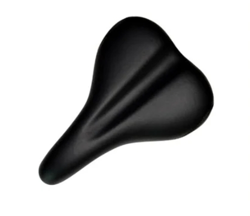 Bicycle Seat - PU Leather, 260x140 mm, Black | MTB Comfort Saddle, Alloy Steel Rail, PU Foam Padding