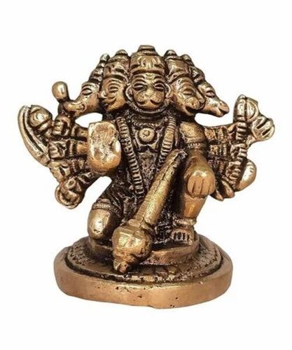 Brass God Hanuman Ji Statue - Color: Golden