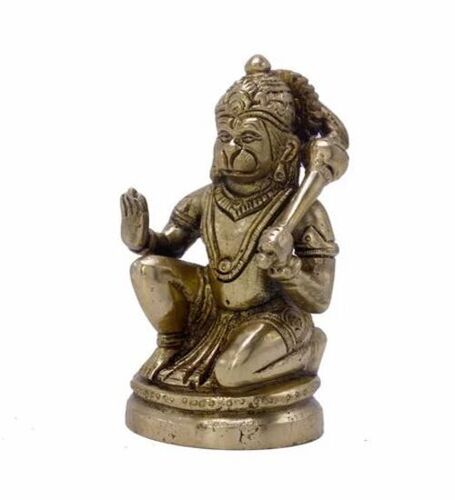 Brass Hindu Deity Lord Hanuman Idol