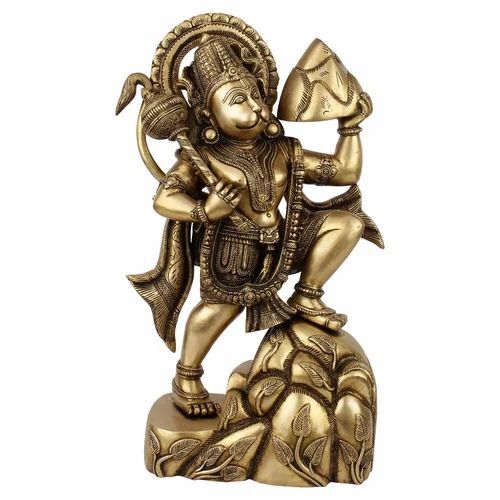 Brass Hindu Lord Bajrang Bali Hanuman Ji Statue