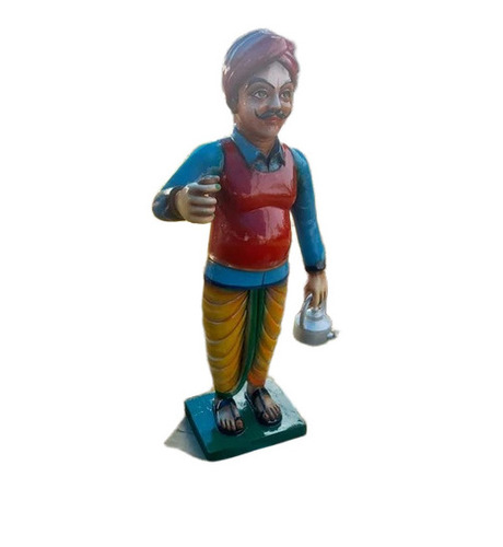 Fiber Tea Man Statue