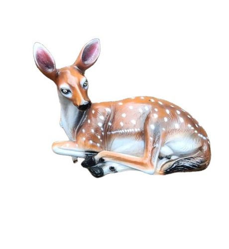 Frp Sit Deer Statue - Color: Multiple