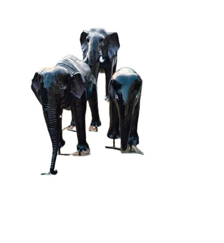 Garden FRP Elephant Statue Set