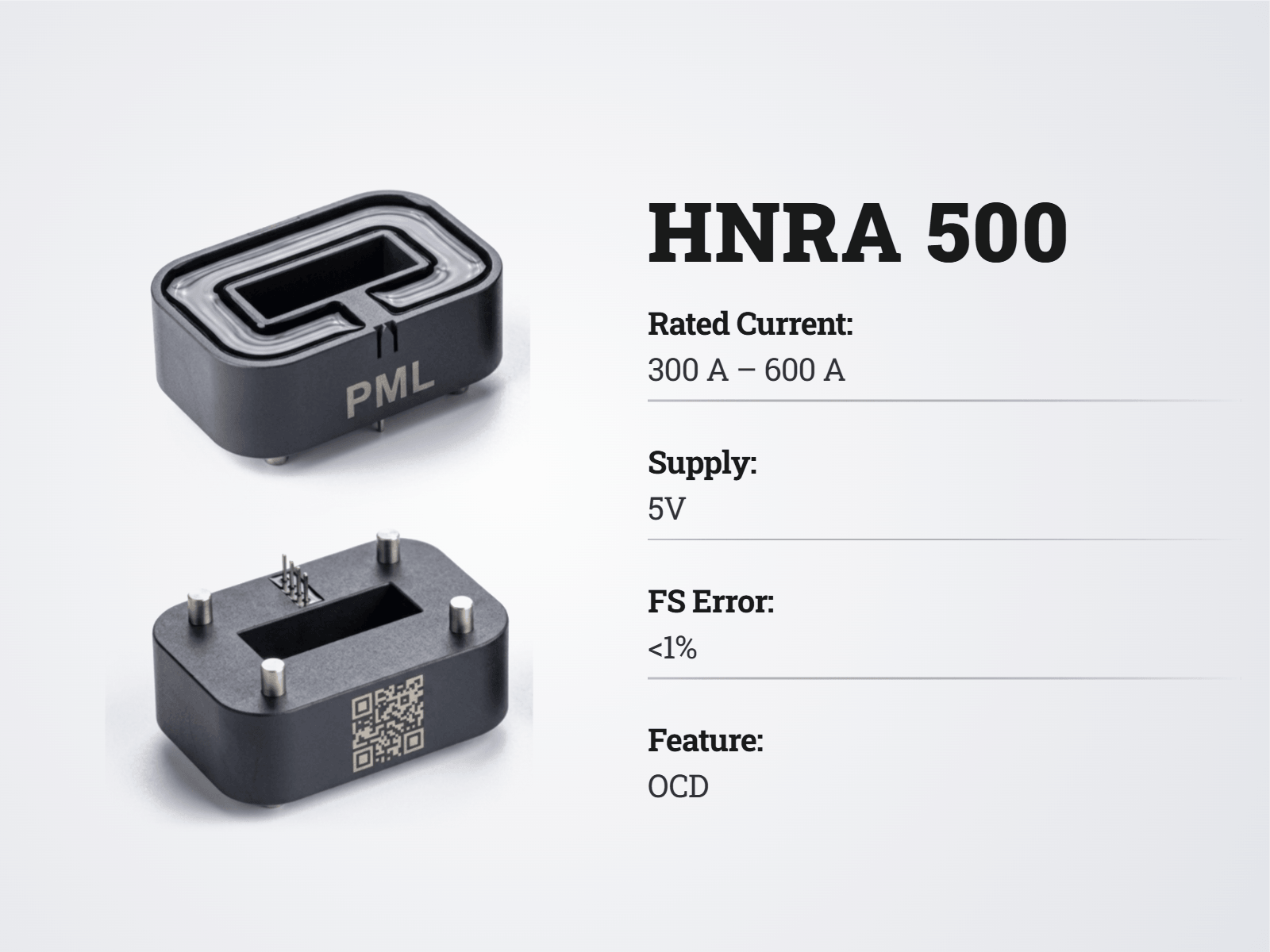 Hnra 500 Current Sensor - Material: Thermoplastic Housing With Tinned Copper Pins