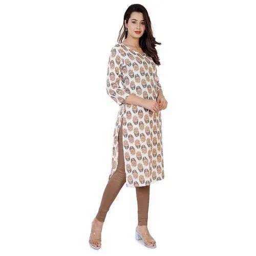 Ladies Casual Printed Cotton Kurti