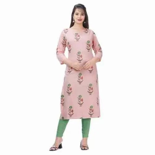 Ladies Designer Printed Rayon Kurti