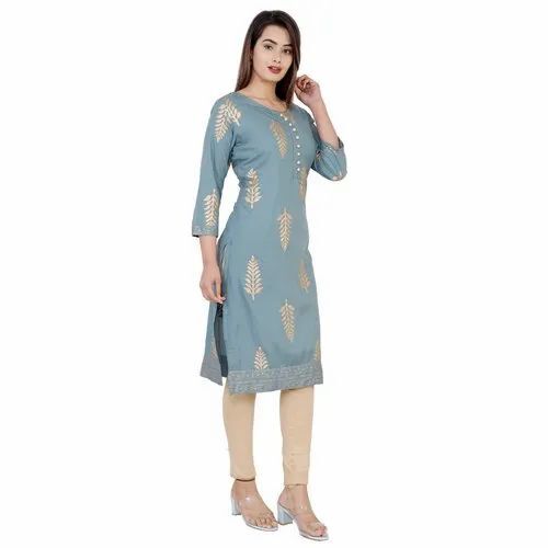 Ladies Printed Rayon Kurti