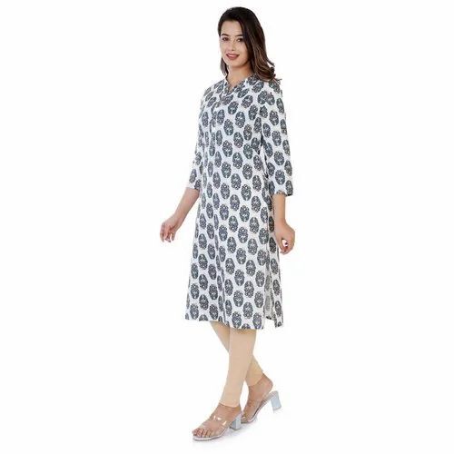 Ladies Straight Printed Cotton Kurti