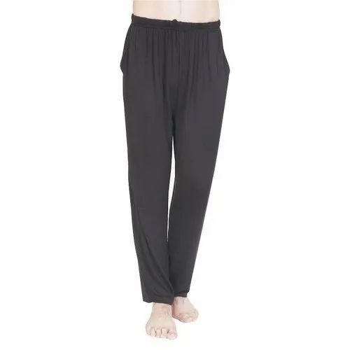 Men Black Plain Lower