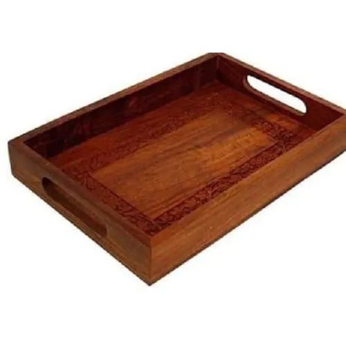 Rectangular Shape Wooden Tray