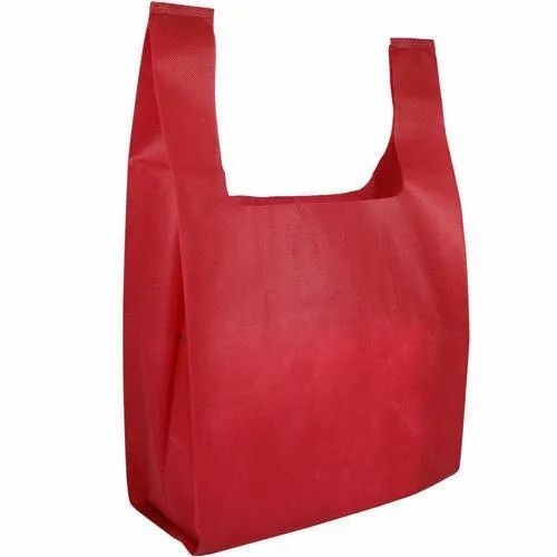 Red Color Non Woven U Cut Bag